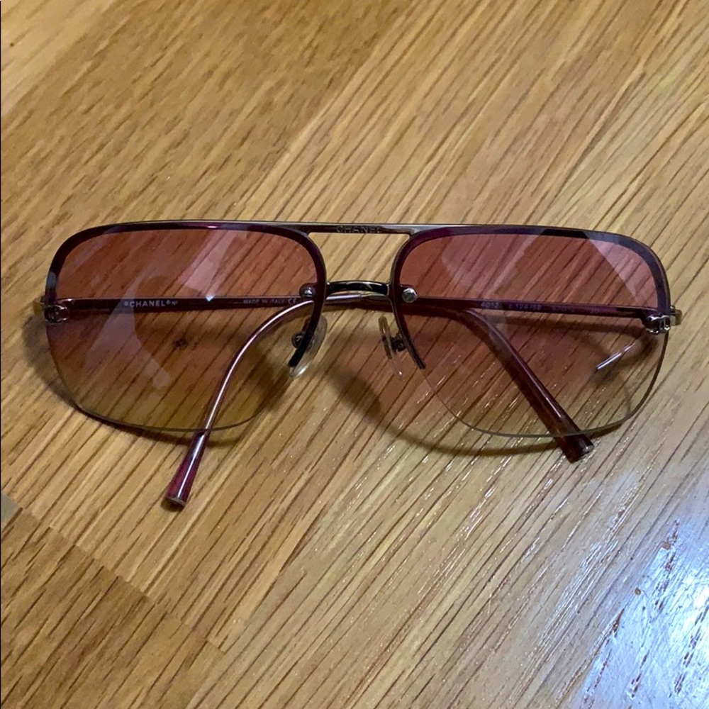 Vintage Y2K Chanel Sunglasses pink lenses